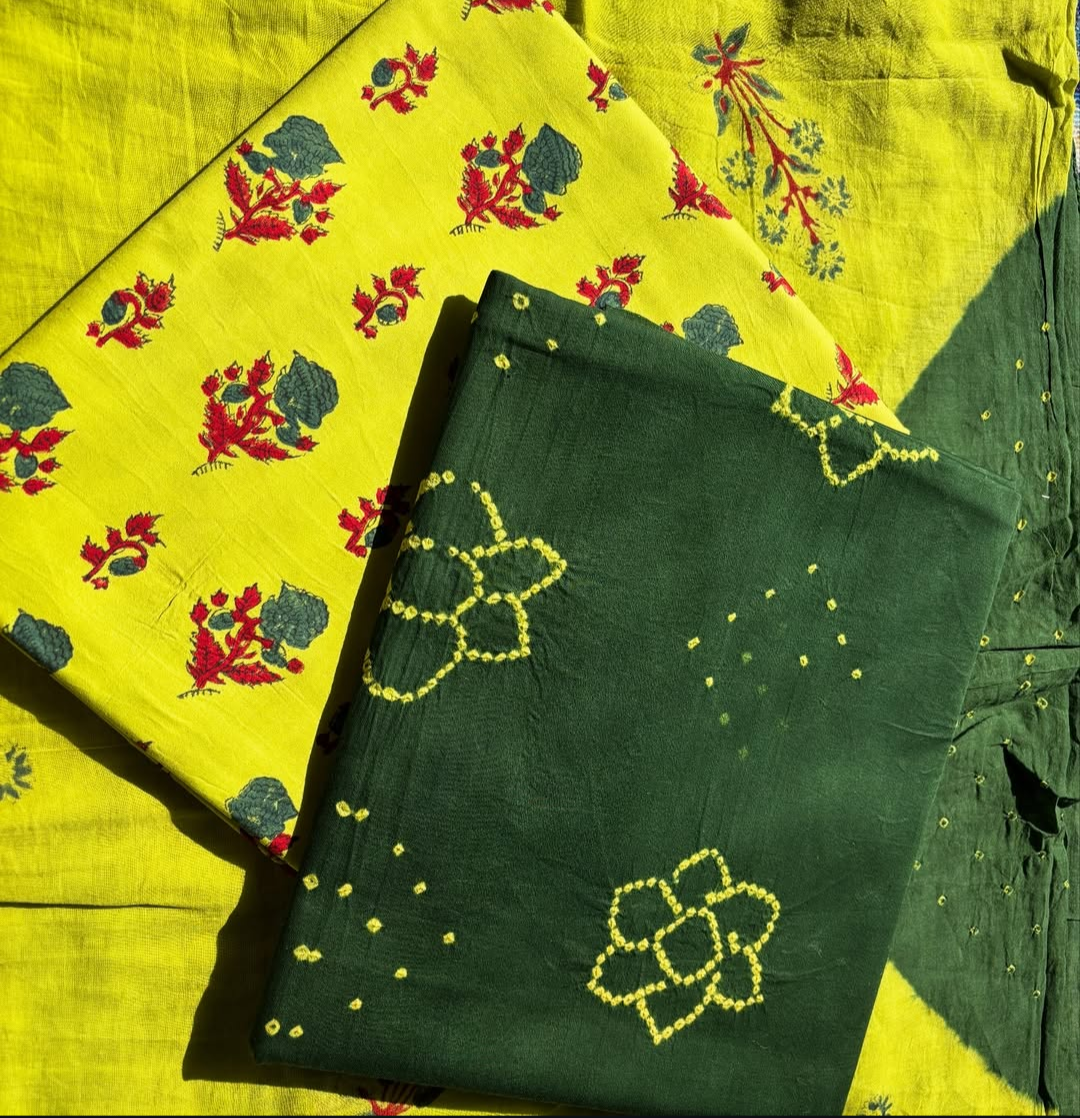 Jamnagar Traditional Pure Cotton Silk Bandhani