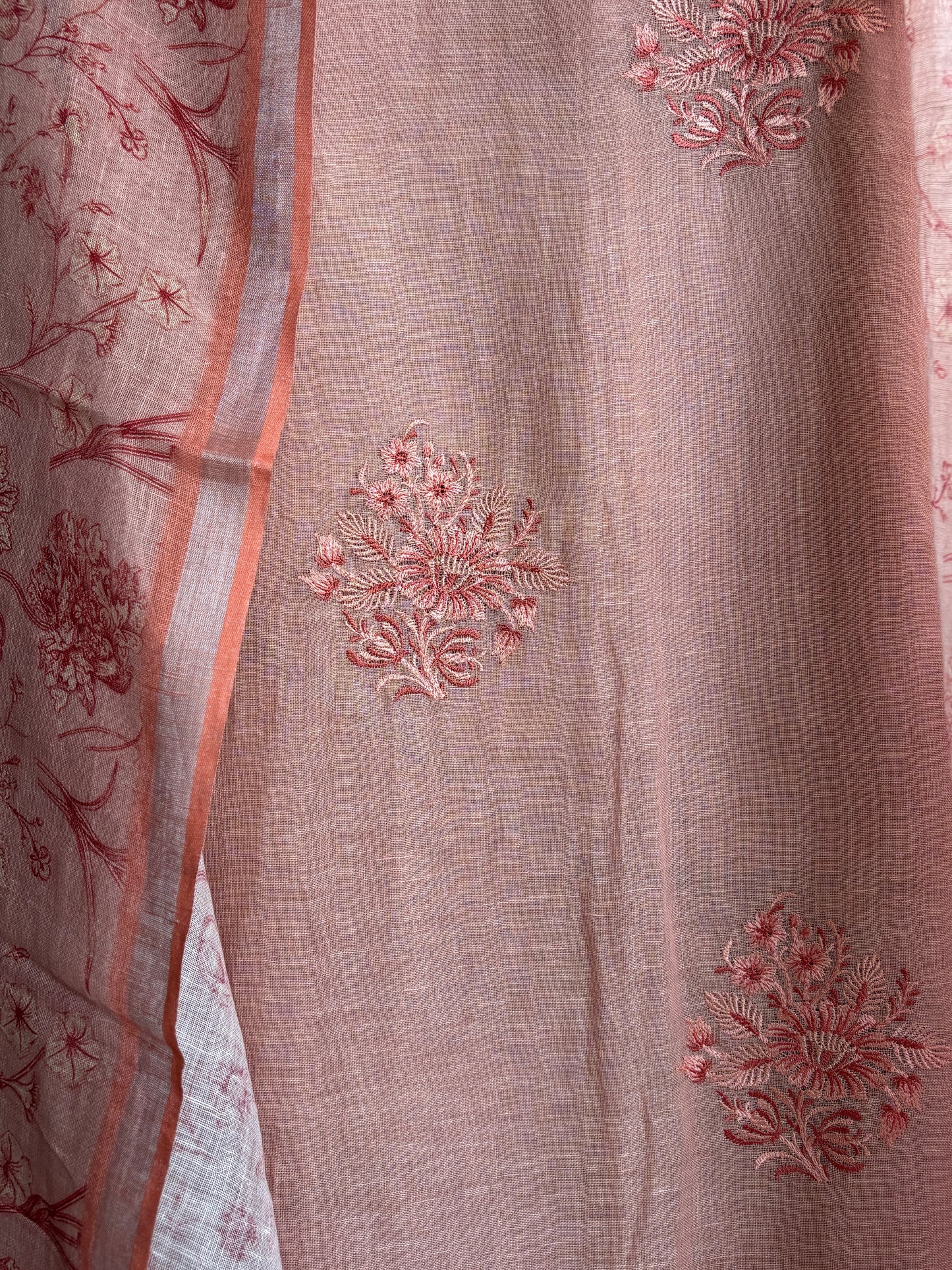 Pure Linen Hand-Embroidered Suit – Where Comfort Meets Luxury