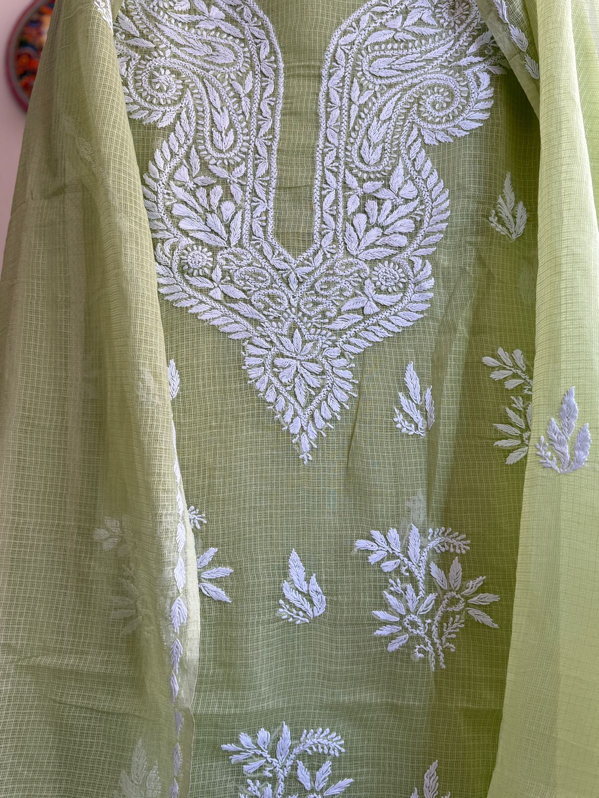 Lucknowi Chikankari Kota Doria Suit Set
