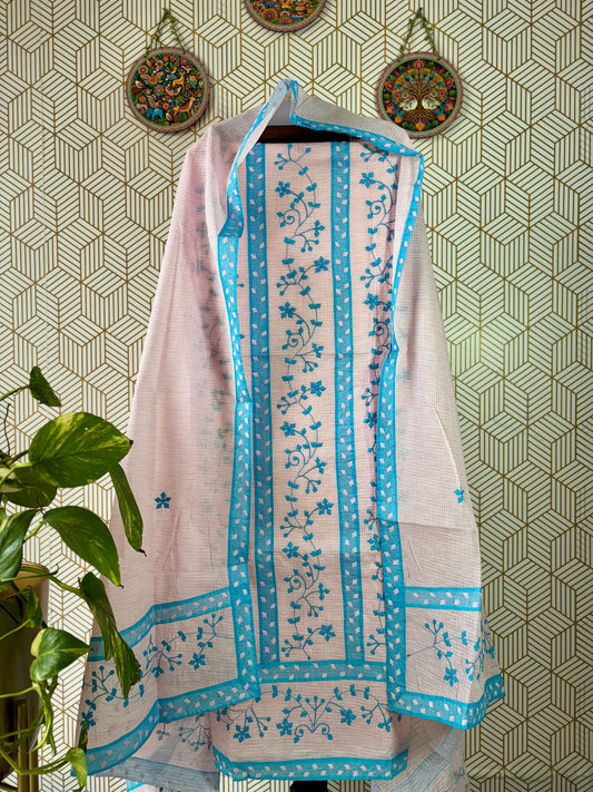 Aligarh's Tradional handcrfted Phoolpatti (applique)- Baby Pink Base