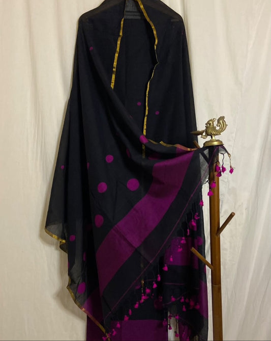 Mul Cotton handwoven Jamdani suit set