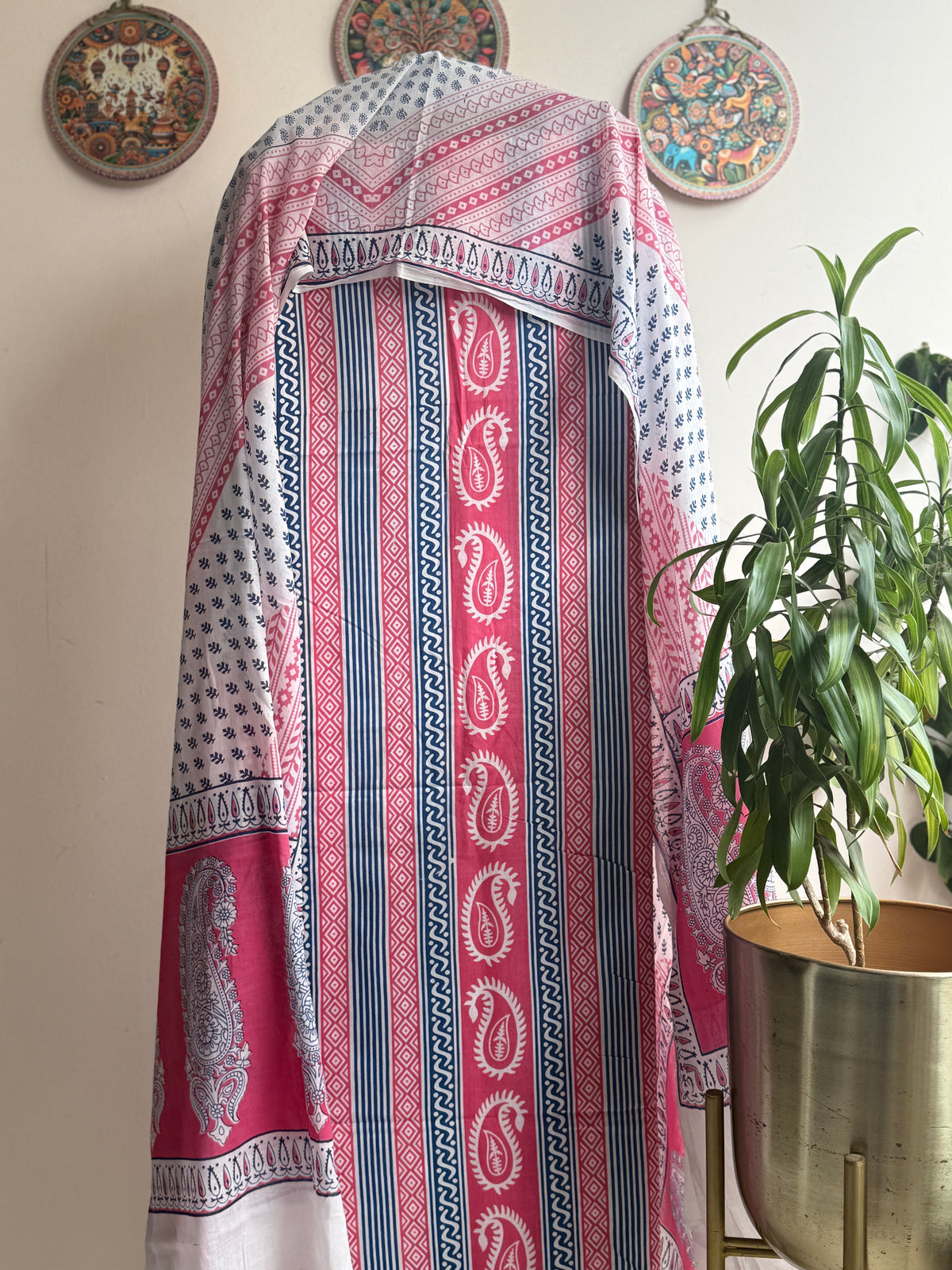 Bagh Handblock Print Pure Mul Cotton Suit Set