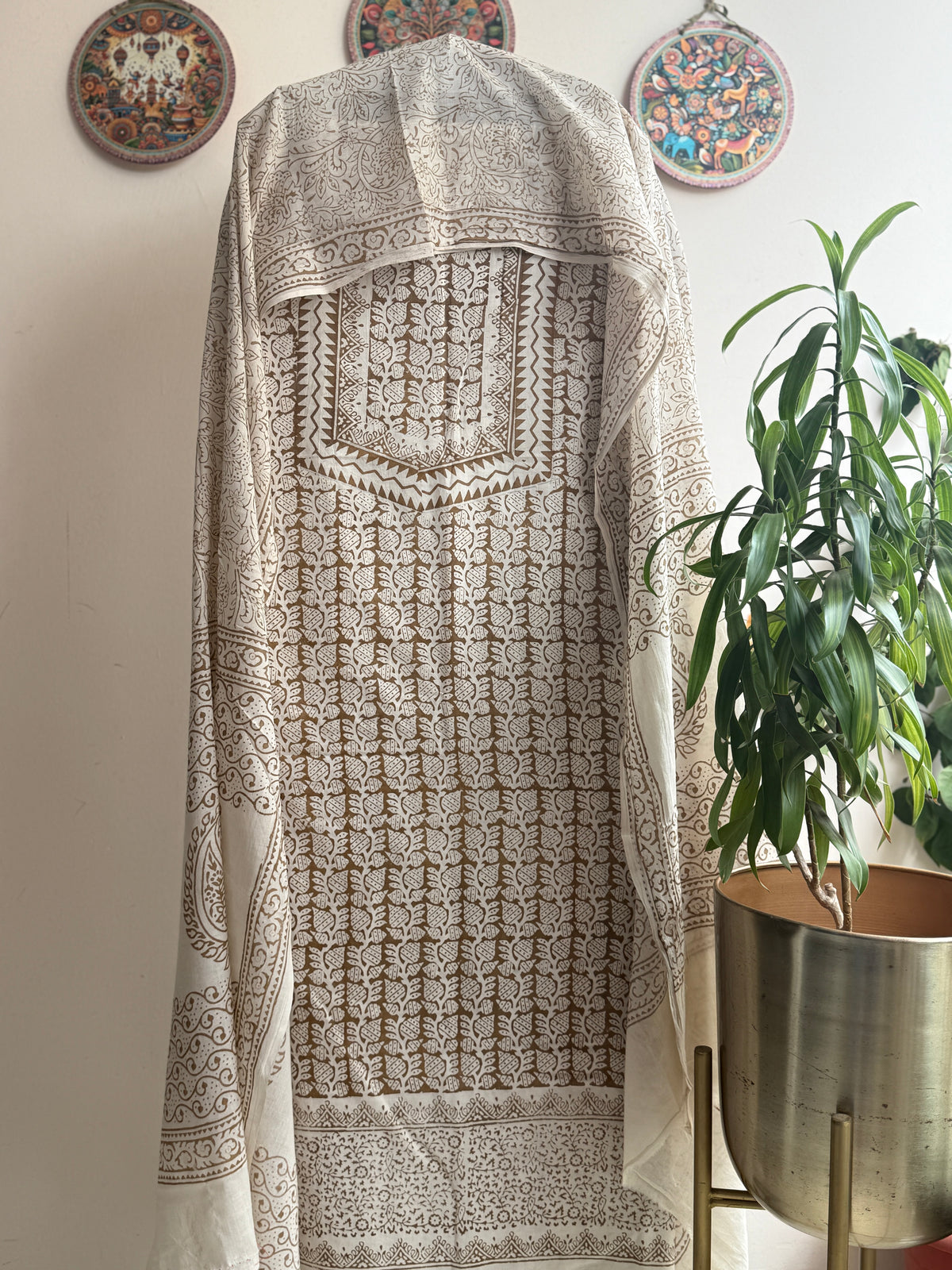 Bagh Handblock Print Pure Mul Cotton Suit Set