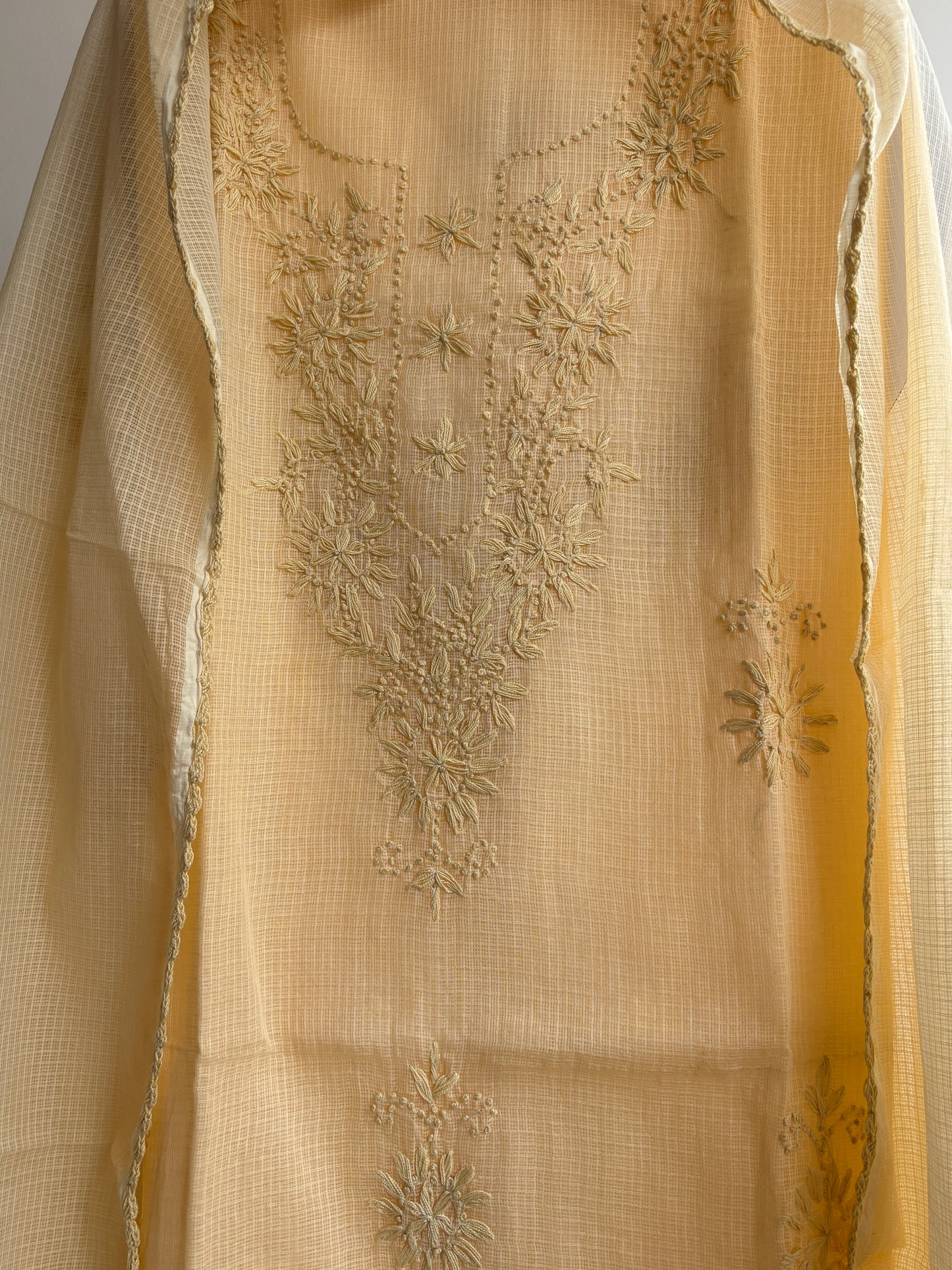 Lucknowi Chikankari- Kotadoria Thread Work Suit Set