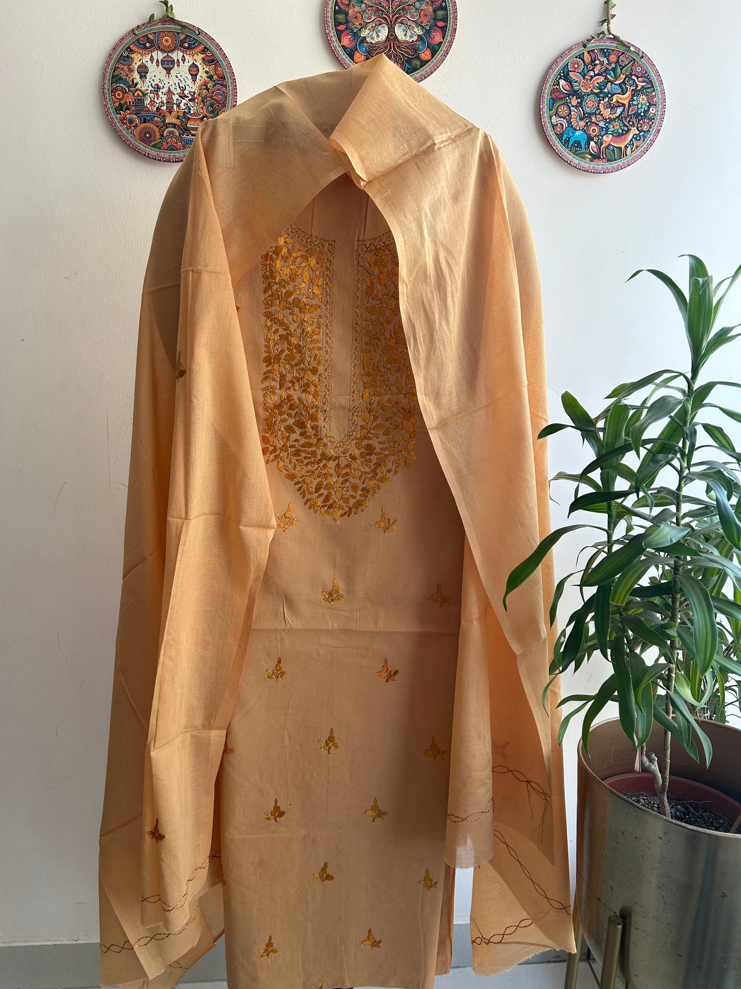 Bengal Handloom – Parsi Work Pure Cotton Embroidered Suit Set