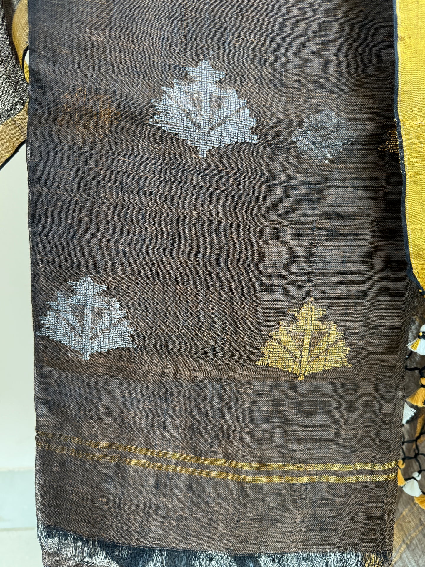 Jamdani- ✨ Pure Linen Jamdani Weaving Kurta & Dupatta Set ✨