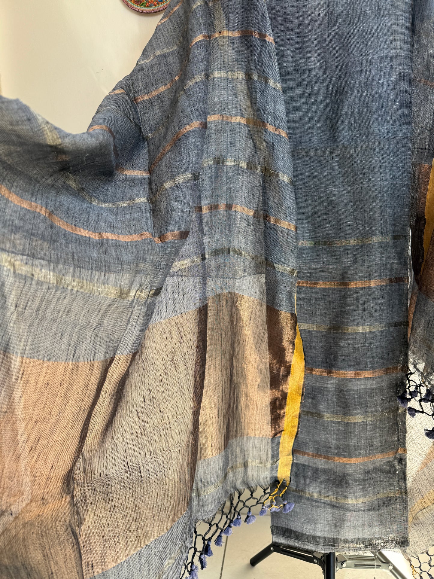 Jamdani- ✨ Pure Linen Jamdani Weaving Kurta & Dupatta Set ✨