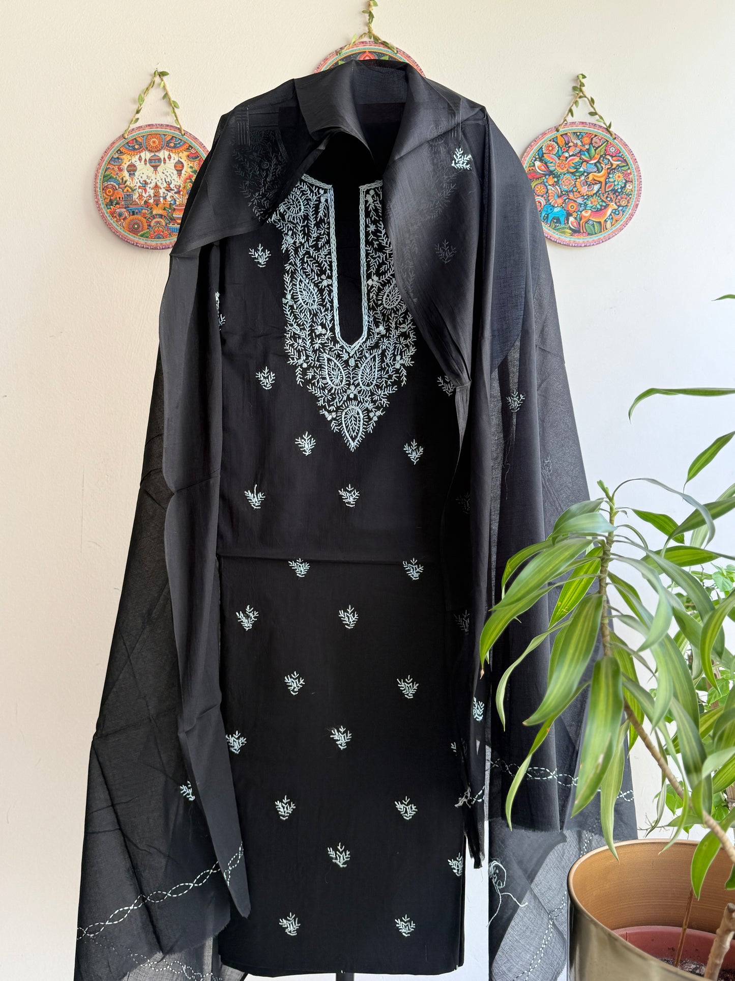 Bengal Handloom-🌸Kashmiri Hand Embroidered Cotton Set 🌸
