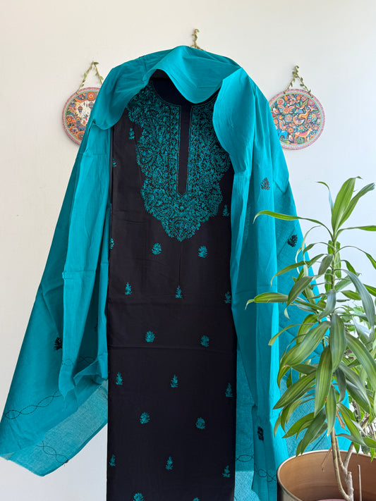 Bengal Handloom-🌸Kashmiri Hand Embroidered Cotton Set 🌸