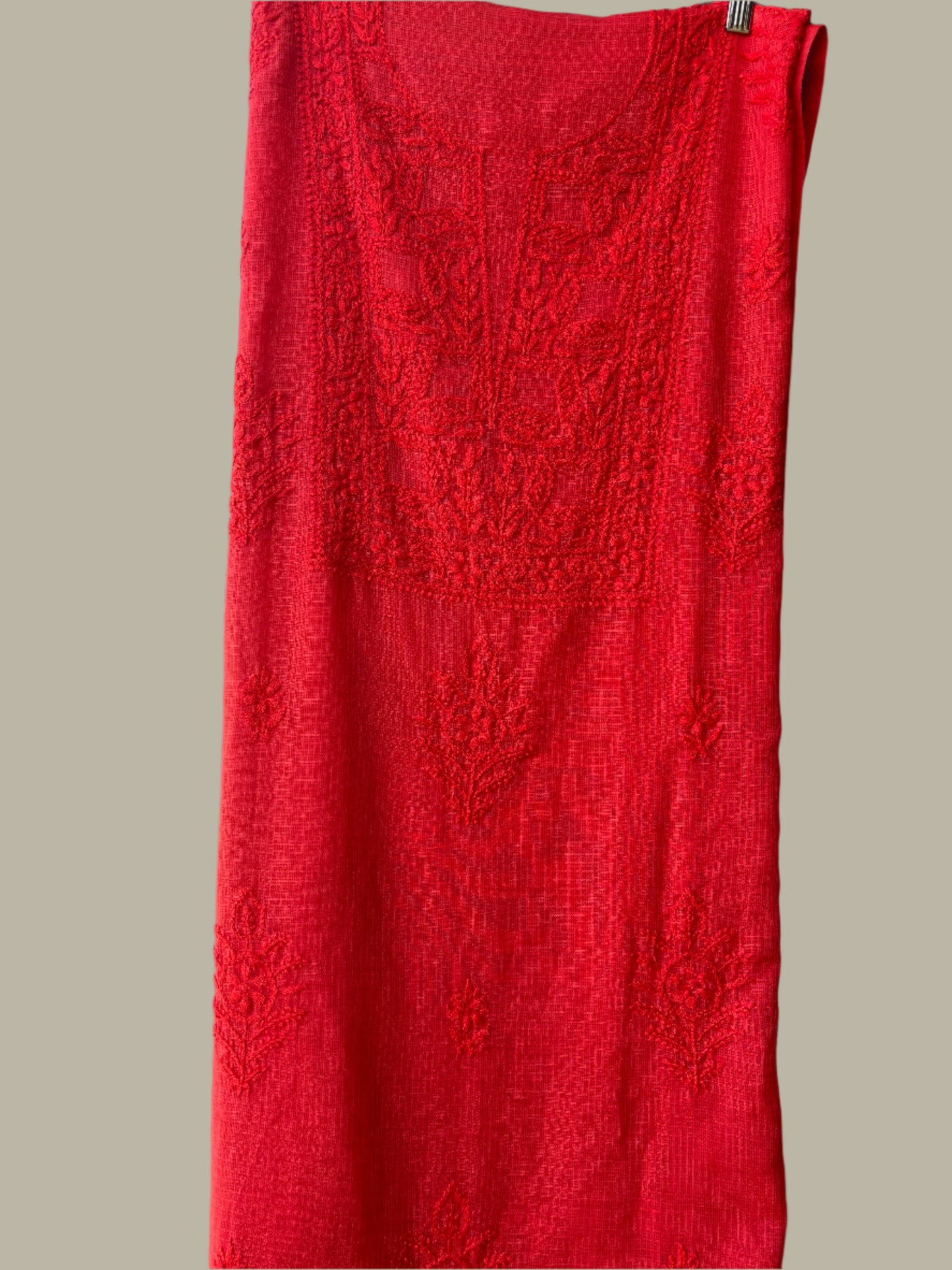 Lucknowi Chikankari thread work in Kota Doria