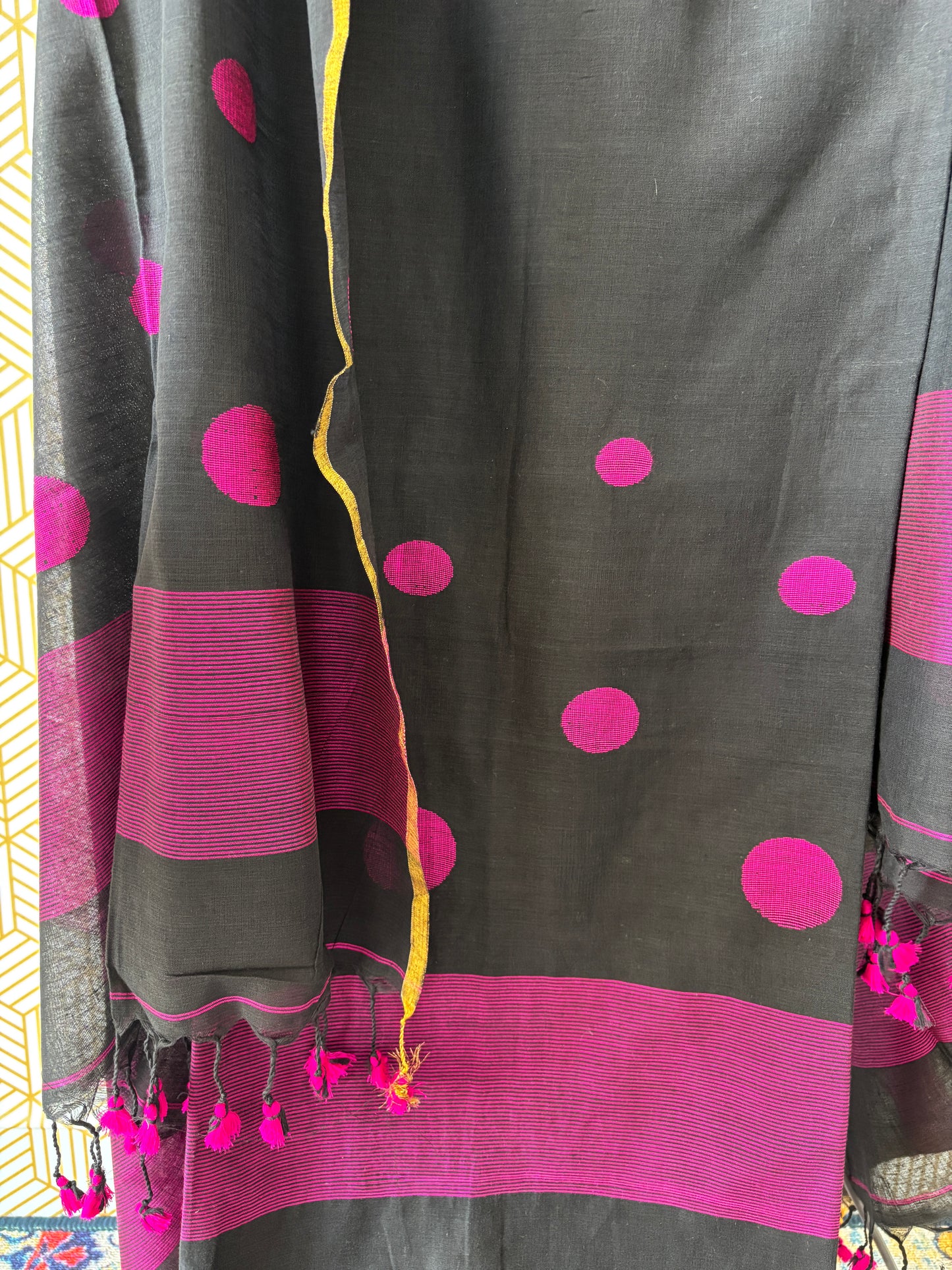 Mul Cotton handwoven Jamdani suit set