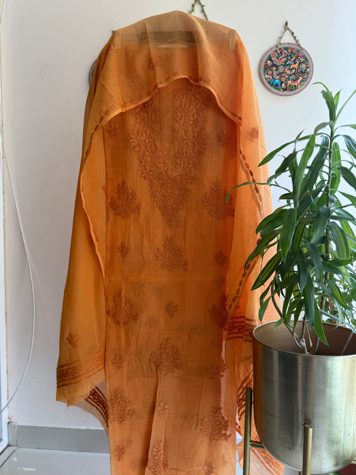 Lucknowi Chikankari Kota Doria Suit Set