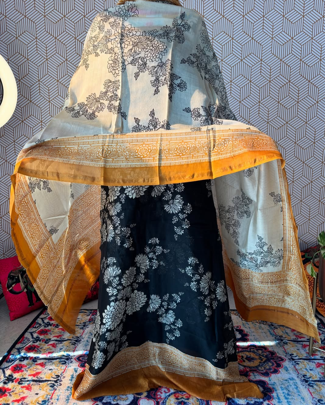 Pure Maheshwari Suit Set